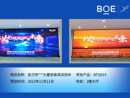 武漢市***大廈2樓大廳BTQ018安裝調(diào)試完畢