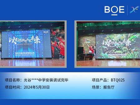 光谷****中學(xué)安裝調(diào)試完畢