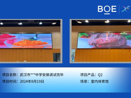 武漢市***中學(xué)安裝調(diào)試完畢